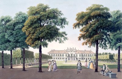 Vista del Castillo del Placer en Hetzendorf, Viena, 1790s de Laurenz Janscha
