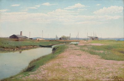 El río y el puerto en Frederiksværk de Laurits Andersen Ring