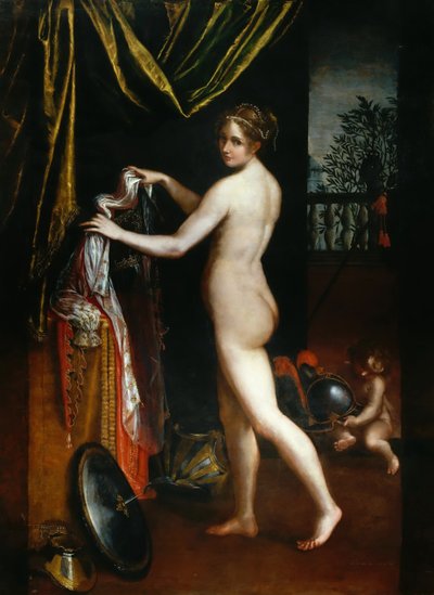 Minerva vistiéndose de Lavinia Fontana