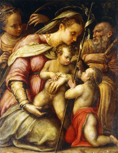 La Sagrada Familia con el Niño San Juan Bautista y Santa Catalina de Lavinia Fontana