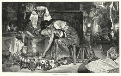 Muerte del Primogénito: la última de las Diez Plagas de Egipto de Lawrence (after) Alma Tadema