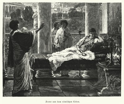 Escena de la vida en la antigua Roma de Lawrence (after) Alma Tadema