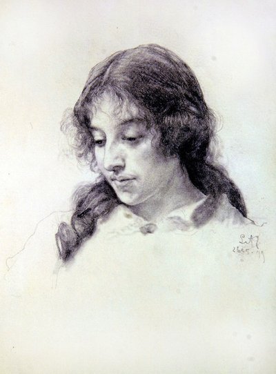 Estudio de retrato de Miss Raven-Hill de Lawrence Alma Tadema