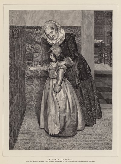Una Lección de Biblia de Lawrence Alma Tadema