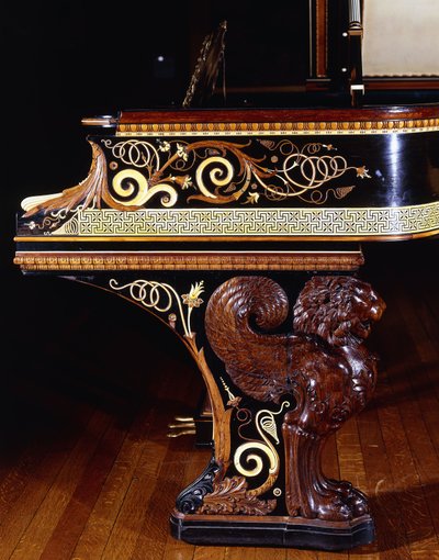 Un piano muy importante diseñado por Sir Lawrence Alma-Tadema, acción por Steinway New York. Construido en 1887., 1887 de Lawrence Alma Tadema