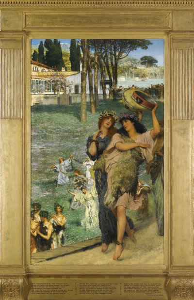 Un festival de primavera en el camino al Templo de Ceres de Lawrence Alma Tadema