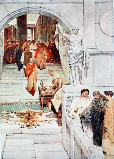 Una visita de Agripa a Augusto, ilustración de 