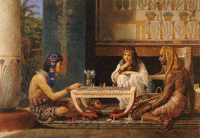 Jugadores de ajedrez egipcios, 1868 de Lawrence Alma Tadema