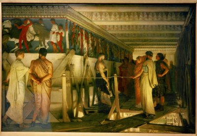 Fidias y el friso del Partenón de Lawrence Alma Tadema