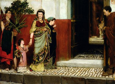Volviendo del mercado de Lawrence Alma Tadema