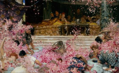 Estudio para Las rosas de Heliogábalo, c.1888 (óleo sobre lienzo) de Lawrence Alma Tadema