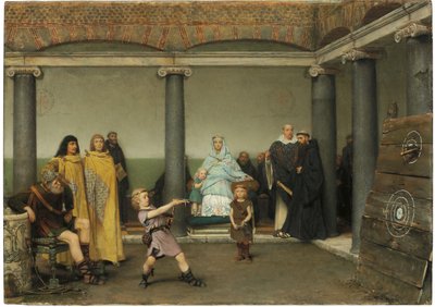 La educación de los hijos de Clotilde y Clovis, 1868 de Lawrence Alma Tadema