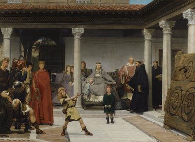 La educación de los hijos de Clodoveo, 1861 de Lawrence Alma Tadema