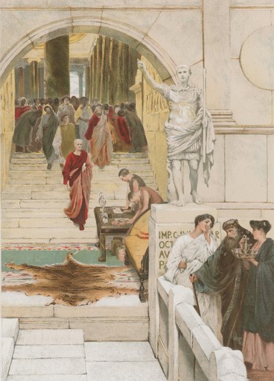 Esperando una audiencia con Agripa de Lawrence Alma Tadema