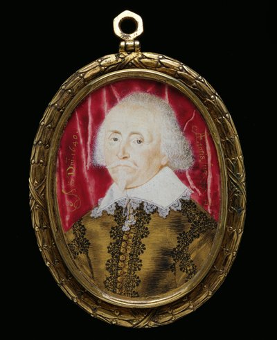 Retrato en miniatura de un hombre desconocido, 1640 de Lawrence Hilliard