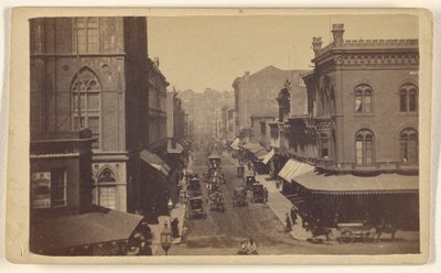 Montgomery Street desde Market Street; San Francisco; Instantánea. de Lawrence and Houseworth