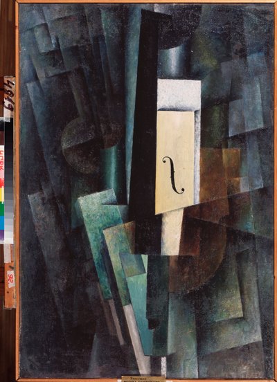 Música, Composición - Pintura de Lazar Zuperman (1900-1921), óleo sobre lienzo de Lazar Zuperman