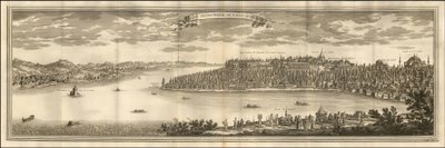 Ilustración de 1711 - Vista del Gran Serrail de Constantinopla de Le Blond