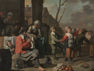 Niños campesinos bailando, 1650s de Le Nain
