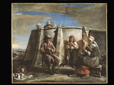 Le Nain - El flautista, años 1640 de Le Nain Brothers