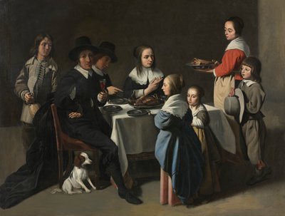 Una comida familiar, c. 1645-55 o más tarde de Le Nain family