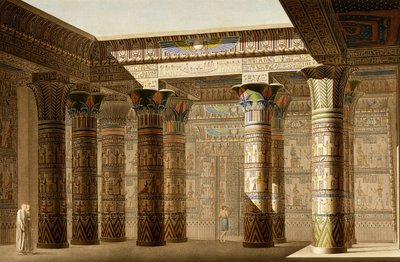 Pórtico del Gran Templo de Philae, Nubia, c.1809-1812 de Le Pere (after)