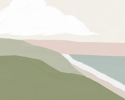 Amanecer en Newport, c.2020 (técnica mixta) de Leah Straatsma