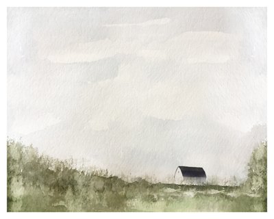 White Barn, c.2019 (técnica mixta) de Leah Straatsma