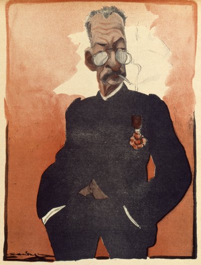 El general André, ministro francés de la Guerra, caricatura de "L