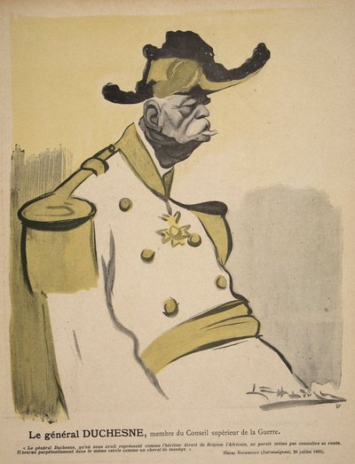 El general Duchesne, miembro del Consejo de Guerra, ilustración de "L
