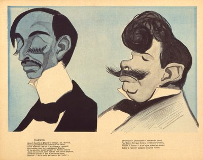 Maurice Barres y Paul Adam, caricaturas de "L