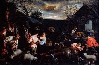 Abril de la serie Las Estaciones, finales del siglo XVI o principios del XVII de Leandro Bassano
