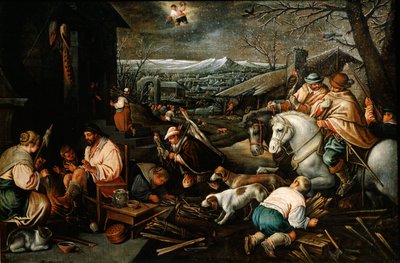Enero de la serie Las Estaciones, finales del siglo XVI o principios del XVII de Leandro Bassano