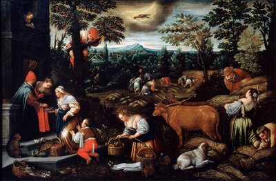 Junio de la serie Las Estaciones, finales del siglo XVI o principios del siglo XVII de Leandro Bassano