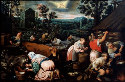 Mayo de la serie Las Estaciones, finales del siglo XVI o principios del XVII de Leandro Bassano