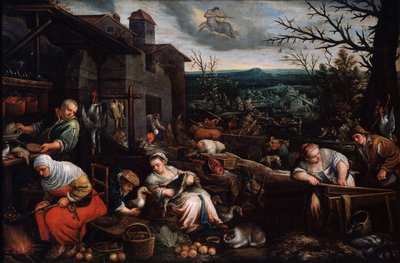 Noviembre de la serie Las Estaciones, finales del siglo XVI o principios del siglo XVII de Leandro Bassano