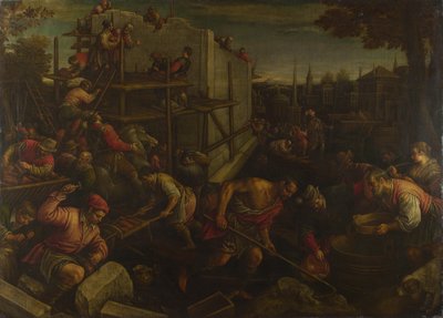 La Torre de Babel, ca. 1600 de Leandro Bassano