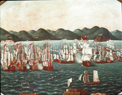 Barcos ingleses en la bahía de Río de Janeiro de Leandro Joachim