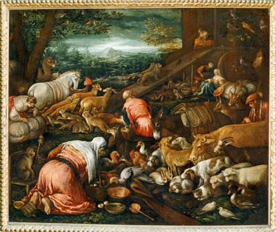 Animales entrando en el arca de Noé - Animales entrando en el arca de Noé ... de Leandro da Ponte Bassano