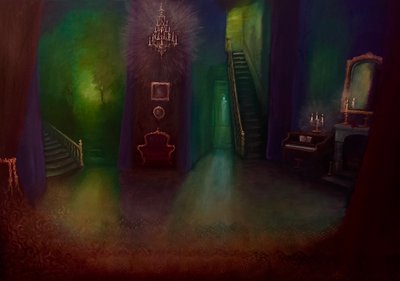 Arsenic and Old Lace, 2024 (óleo sobre lienzo) de Lee Campbell