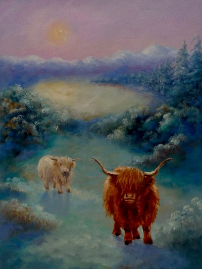 Highlanders, 2024 (óleo sobre lienzo) de Lee Campbell