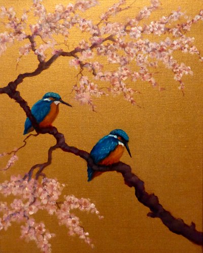 Pareja de martines pescadores, 2022 de Lee Campbell