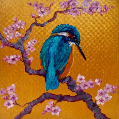 Martín pescador en flor II, 2022 de Lee Campbell