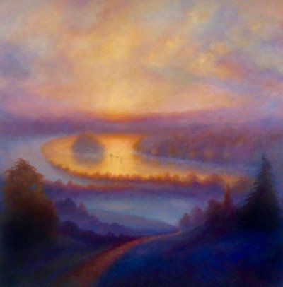 Misty View, 2023 (óleo sobre lienzo) de Lee Campbell