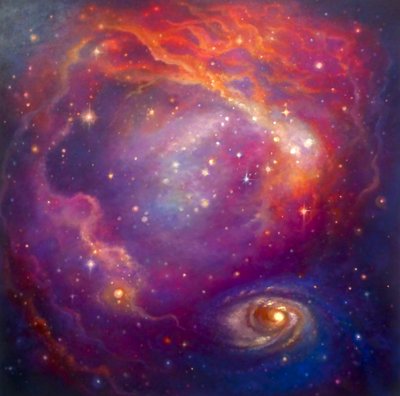 Nebulosa Amatista, 2023 (óleo sobre lienzo) de Lee Campbell