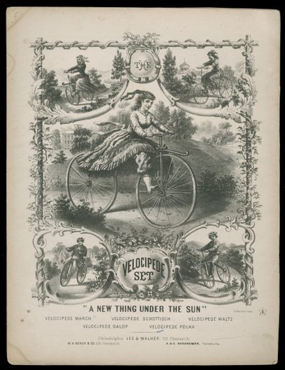 El juego del velocípedo, c.1770-1959 (grabado) de Lee & Walker