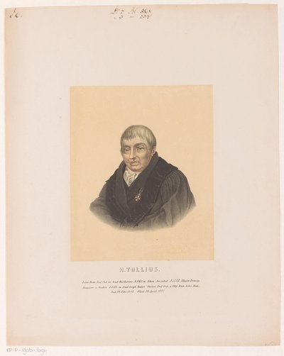 Portret de Herman Tollius H. Tollius (título sobre el objeto) de Leendert Springer (I)
