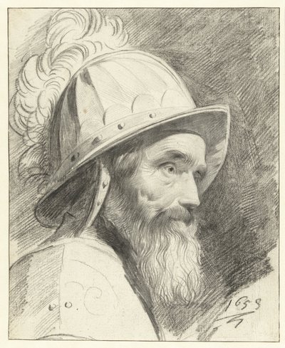 Busto de guerrero con casco de Leendert van der Cooghen