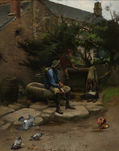 Olla rota, c.1895 (óleo sobre lienzo) de Leghe Suthers