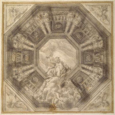 Estudio para la decoración de un techo de Lelio Orsi da Novellara